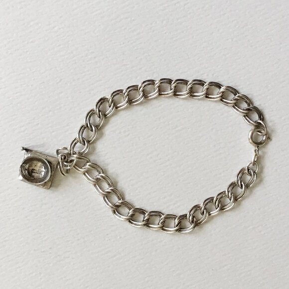 Vintage PC Providence Chain Company Sterling Silver Graduation Charm Bracelet - Picture 2 of 4